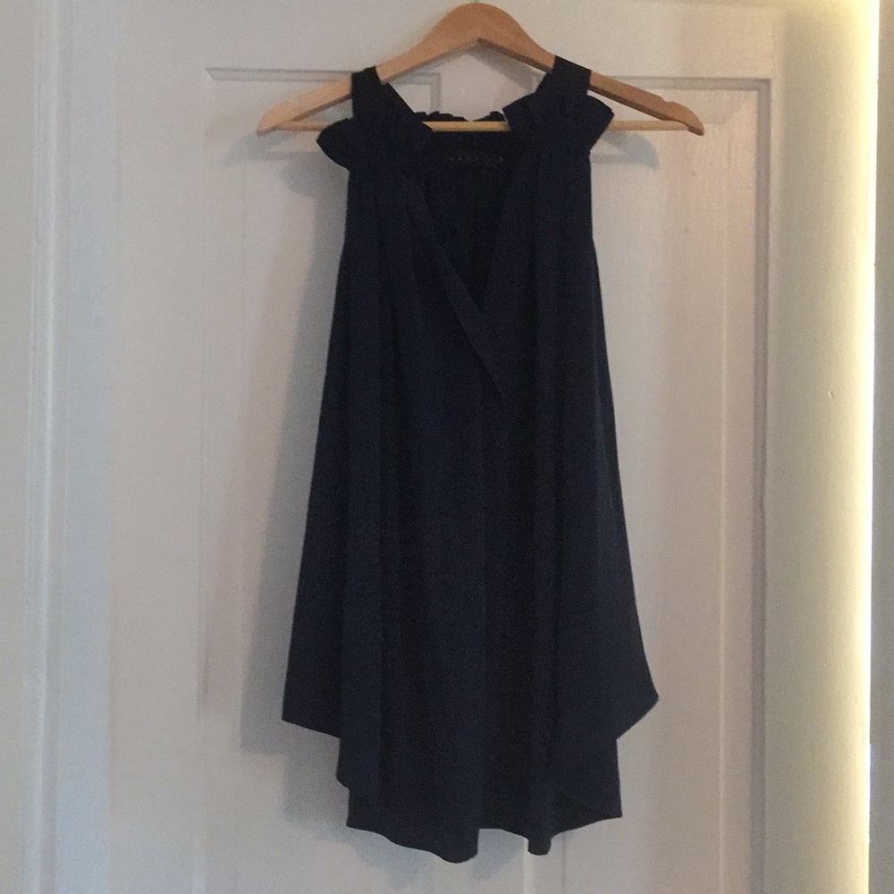 Hatch maternity navy blouse.